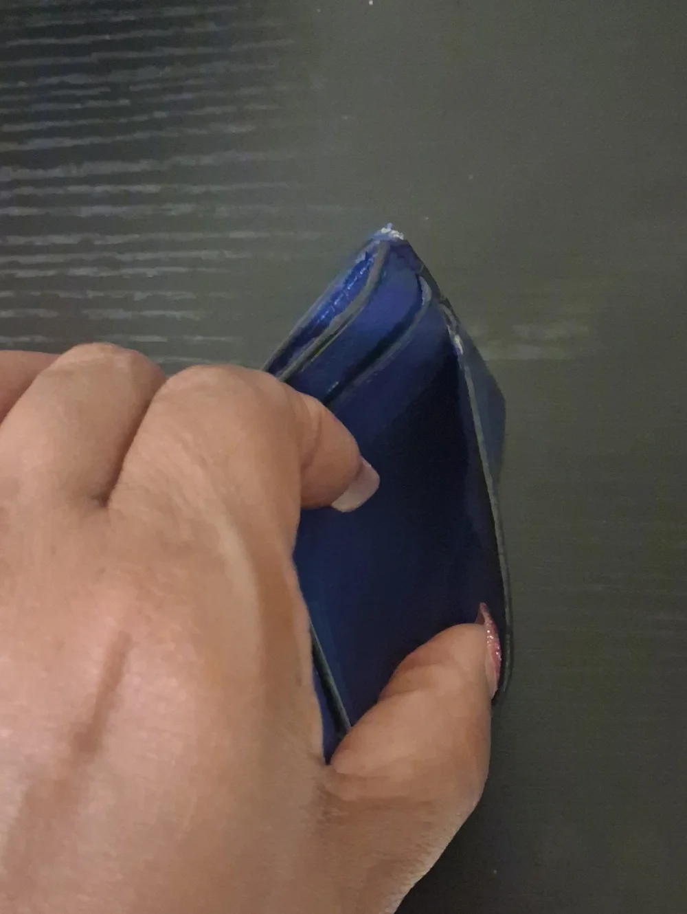 Tory Burch Blue Leather Mini Card Holder